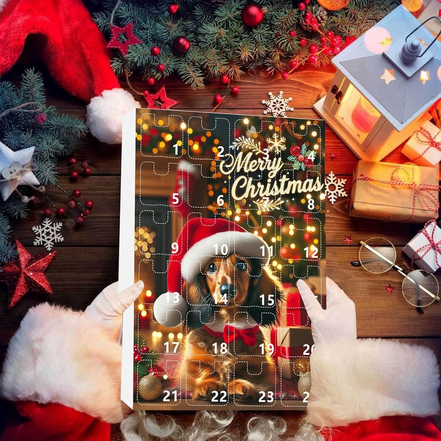 🎅Kalendarz adwentowy z jamnikiem na Boże Narodzenie 2025🎁