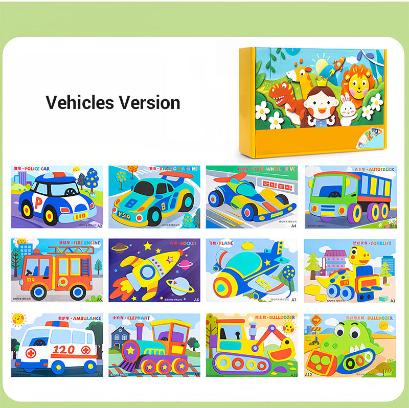 🧩🎨 Zrób to sam: Naklejki 3D EVA dla dzieci🎁