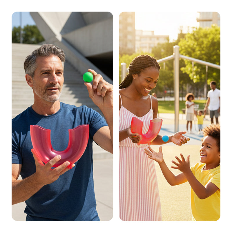 Gra żonglerska Pindaloo z trzema piłkami