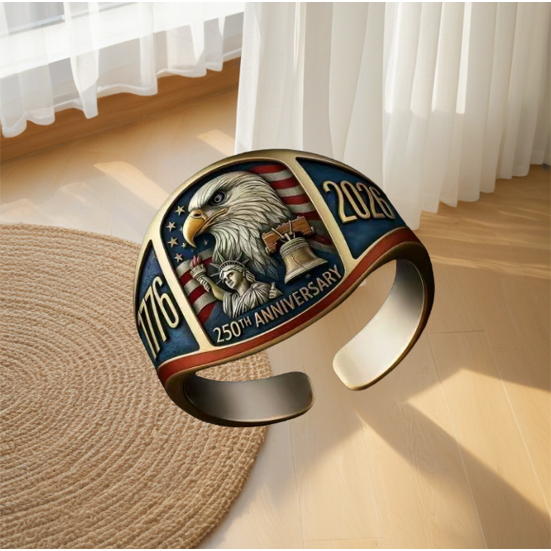 🎖️Pierścień pamiątkowy z orłem z okazji 250. rocznicy 1776–2026🦅
