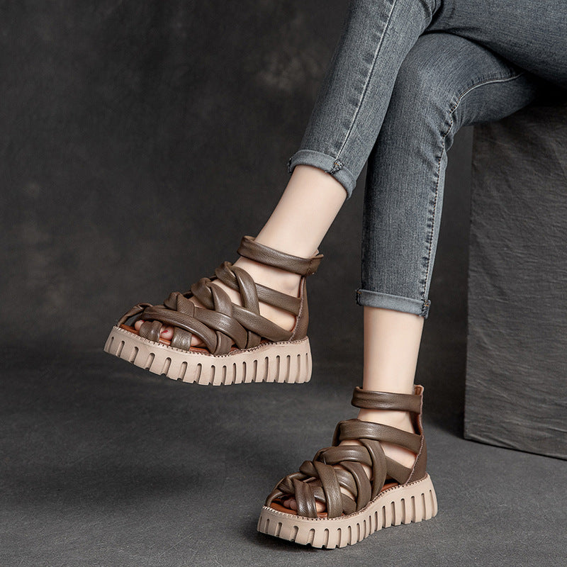 slip-on fish mouth sandals