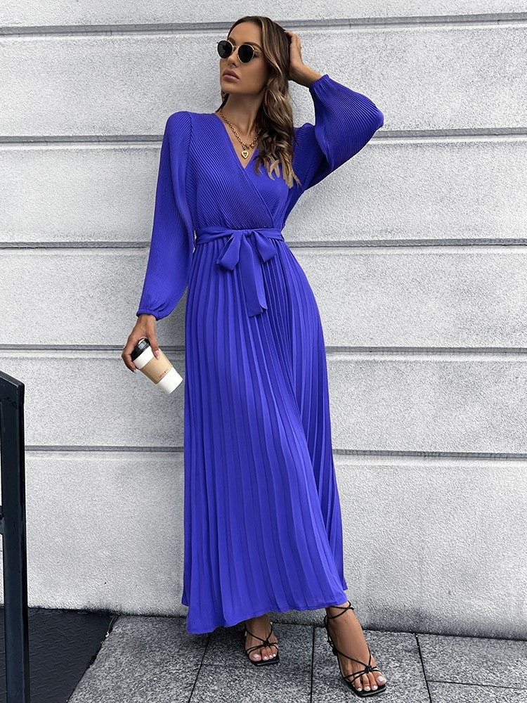 Rochie midi plisată cu linie A